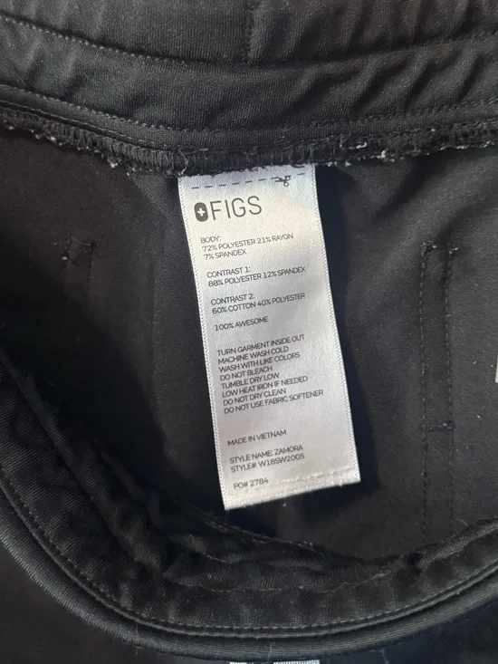 Figs women’s Black high waisted Zamora Jogger Pants - Picture 6 of 6